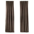thumbnail image 5 of 3S Brother's Solid Luxury Matte Velvet Soft Curtains Set of 2 Panels Hanging Back Tap & Rod Pocket Home Décor Bedroom Kitchen Office Windows Room Darkering ( Pale Taupe-52"x84"), 5 of 6