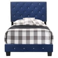 thumbnail image 2 of Glory Furniture Suffolk Twin Bed in Navy Blue Color, 2 of 5