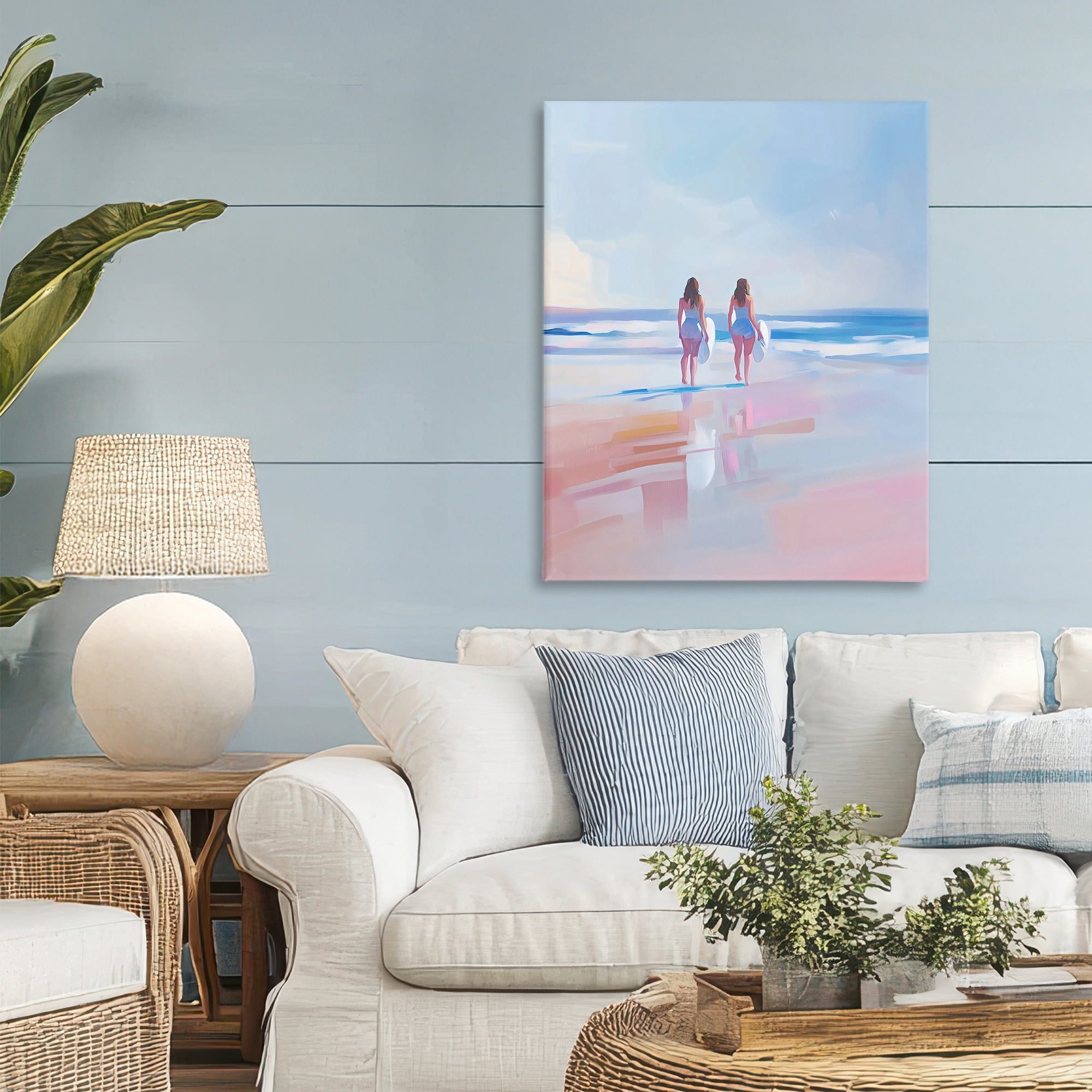 Stupell Industries Heading To Surf at Dawn Canvas Wall Art, design by The Prints Vibe