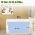 thumbnail image 3 of 43" Acrylic Freestanding Soaking Bathtub,Rectangle Soaking Hot Ice Bath Tub,White, 3 of 7