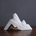 thumbnail image 1 of Estatua de florero de cerámica con forma de montaña/decoración de decoración del hogar de adorno de regalo de estilo /para estantería de Blanco Baoblaze Estatua de jarrón de cerámica, 1 of 8
