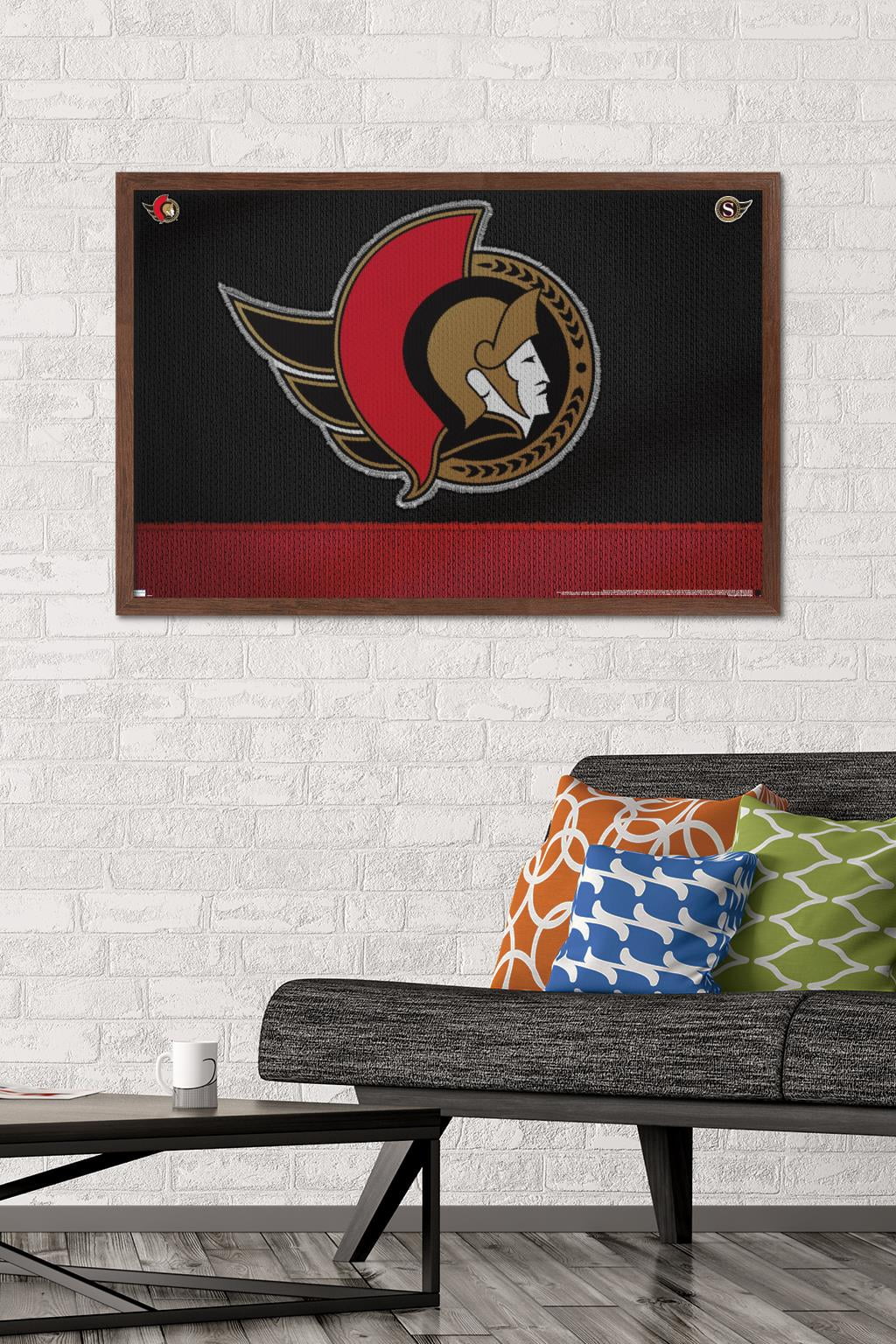 NHL Ottawa Senators - Logo 20 Wall Poster, 22.375" x 34", Framed