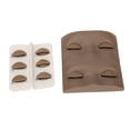 thumbnail image 1 of Cabeza de maniquí de pestañas con 3 pares de párpados de repuesto Maniquí de entrenamiento de pestañas extraíbles realista marrón, 1 of 10
