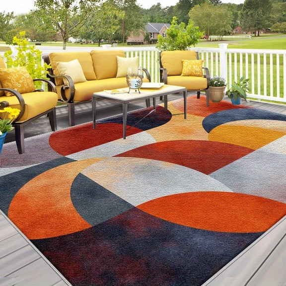 5.3'x7.5' carpet in living room non-slip carpet runners natural area rug octagon area rug rust area rug