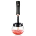 thumbnail image 1 of Brocha de maquillaje, cepillo eléctrico Limpiador de brochas de maquillaje eléctrico y secador de brochas (batería negra negra), 1 of 5