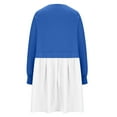 thumbnail image 7 of ShomPort Women's Fall Sweatshirt Casual Crewneck Long Sleeve Patchwork Dress Tops Cute Print Mini Dress, 7 of 7