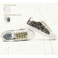 thumbnail image 5 of LUCKY STEP Stylish Star Low Top Lace Up Sneaker Comfort Walking Shoes,Gold Leopard Star,Womens, 5 of 10