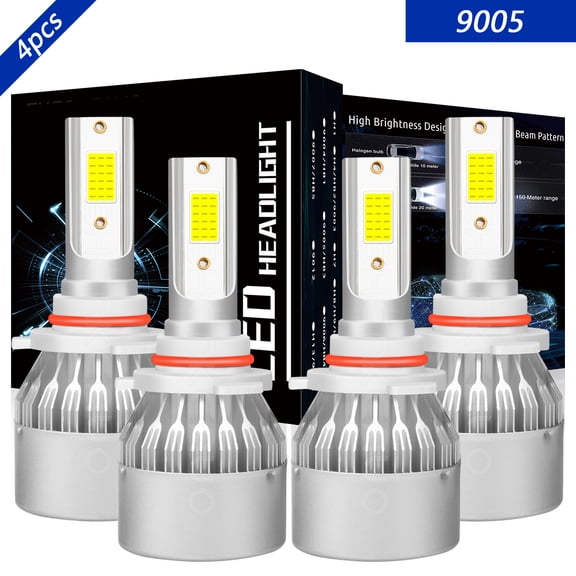 9005 High+9005 Low Light for Hyundai Accent 2014-2020 with projector LED Headlight 6000K White 4x