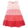 thumbnail image 3 of Hudson Baby Toddler Girl Cotton Dresses, Ombre Coral Teal, 4 Toddler, 3 of 4