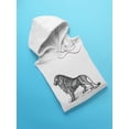 thumbnail image 3 of Side View Lion Sketch Hoodie Men -Image by Shutterstock, Male Small, 3 of 4