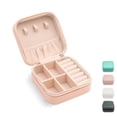 thumbnail image 1 of Mini Jewelry Travel Case  Small  Portable Organizer Portable Display Storage Box For Rings Earrings Necklaces Gifts White, 1 of 7