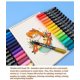 thumbnail image 3 of Rotuladores de pintura acrílica de 36 colores, rotuladores de pincel acrílico para pintura rupestre, piedra, cerámica, vidrio, madera, lienzo, fabricación de tarjetas diy, juego de 36 colores A kaili Sencillez, 3 of 5