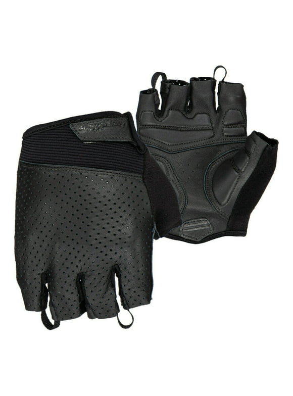 Lizard Skins Aramus Classic Leather Cycling Gloves V2 – Unisex Padded Short Finger Bike Gloves