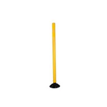 Cortina 04-48-YYG 48" Tubular Delin Yellow Post - (2)3" Yellow High Intensity Prismatic Collars (6 Pack)