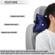 thumbnail image 2 of Almohada para reposacabezas del automóvil Unique Bargains, soporte para cuello ergonómico y cómodo, terciopelo italiano/espuma de memoria, ancho ajustable, azul, 1 Pcs para conducción y viajes, 2 of 7