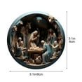 thumbnail image 3 of Lksixu Nativity Christmas Hanging Ornaments, 3.15" Double-Sided 3D Vision Acrylic Nativity Scene Blessing Pendants for Xmas Tree, Rustic Christmas Decorations Religious Gifts for Friends Family Car, 3 of 7