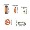thumbnail image 3 of Guinea Pig Accessories, Rabbit Enrichment toys, Chinchilla toys, Loofah Chews, Carrot Corn Shapes, Apple Sticks, Small Animal Chewing, Random tones, 9 Set, 3 of 5