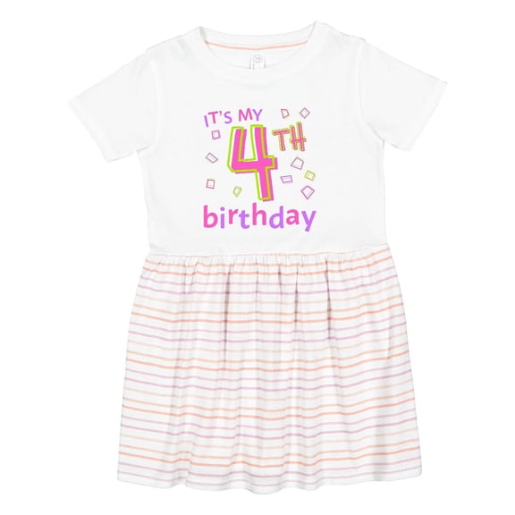 Inktastic It's My Fourth Birthday Girls Toddler Dress