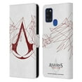 thumbnail image 1 of Head Case Designs Officially Licensed Assassin's Creed Logo Geometric Leather Book Wallet Case Cover Compatible with Samsung Galaxy A21s (2020), 1 of 6