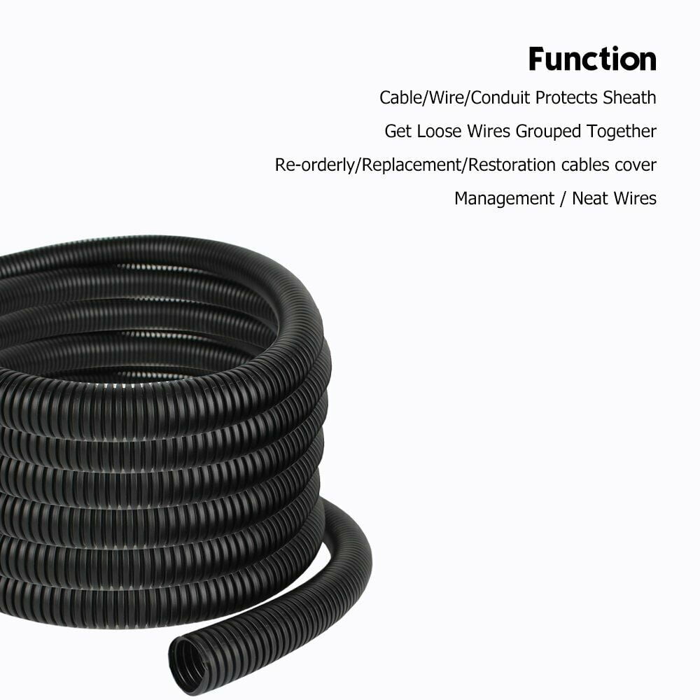 AUPROTEC Corrugated Wire Tube 2 5 10 25 or 50 m Cable Protection Pipe non-slit Tube choice: inner Ø 7,5 mm, 2m metre