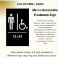 thumbnail image 6 of ADA CENTRAL SIGNS - 6"X9" Mens Accessible Restroom Sign - ADA Compliant Tactile Graphics Grade 2 Braille Text Acrylic Wall Signs - Bathroom Door Placard Double Sided Tape Wheelchair Handicap Sign, 6 of 7