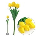 thumbnail image 3 of Spencer 20Pcs Yellow Artificial Tulips Flowers Real Touch Fake Tulips for Wedding Bouquets Arrangement Valentine's Day Party Room Decor, 3 of 7
