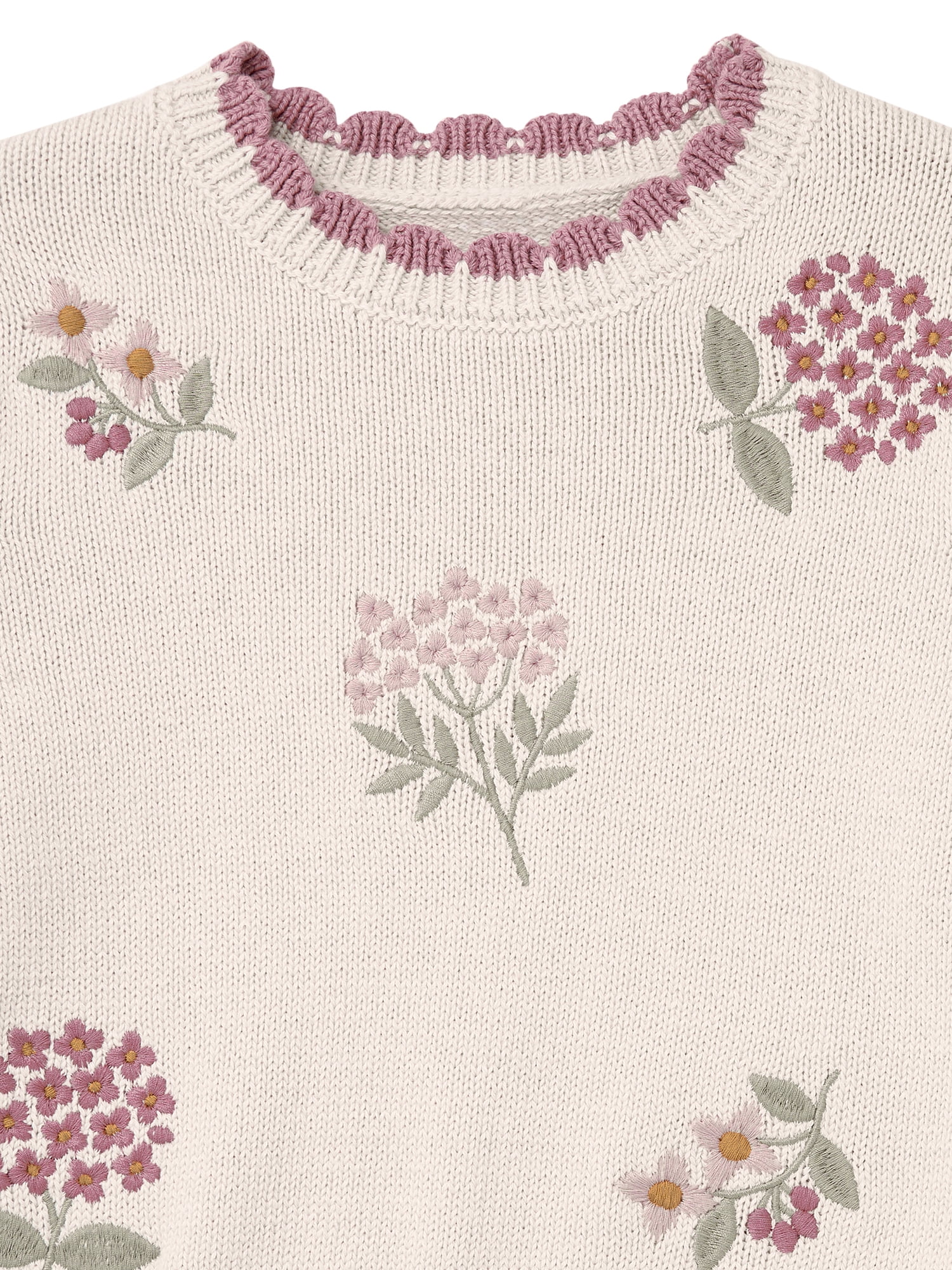 Modern Moments by Gerber Toddler Girl Textural Sweater, Sizes 12 Months - 5T