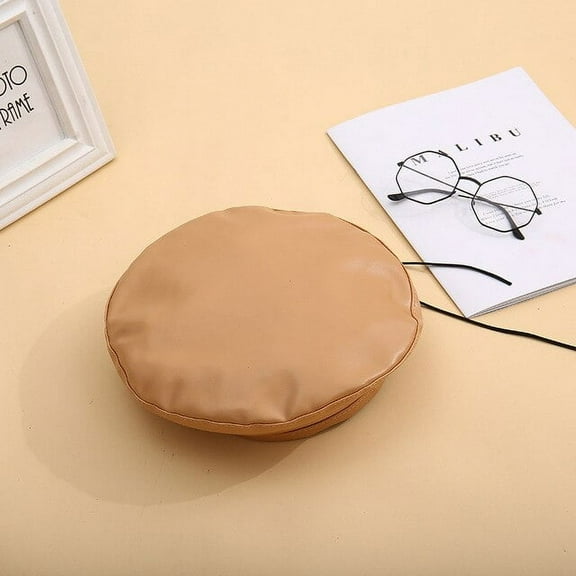 COCOpeaunt New Beret Cap Fashion Women Casual PU Leather Beret Hat for Women Autumn Winter Retro Beanie Caps Hot Lady Solid Color Cap