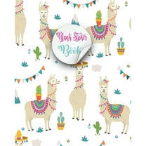 Blank Sticker Book: Lovely Alpaca Cute Llama Blank Sticker Book For Cute Girls Kids, Collecting stickers animals blank s, (Paperback)