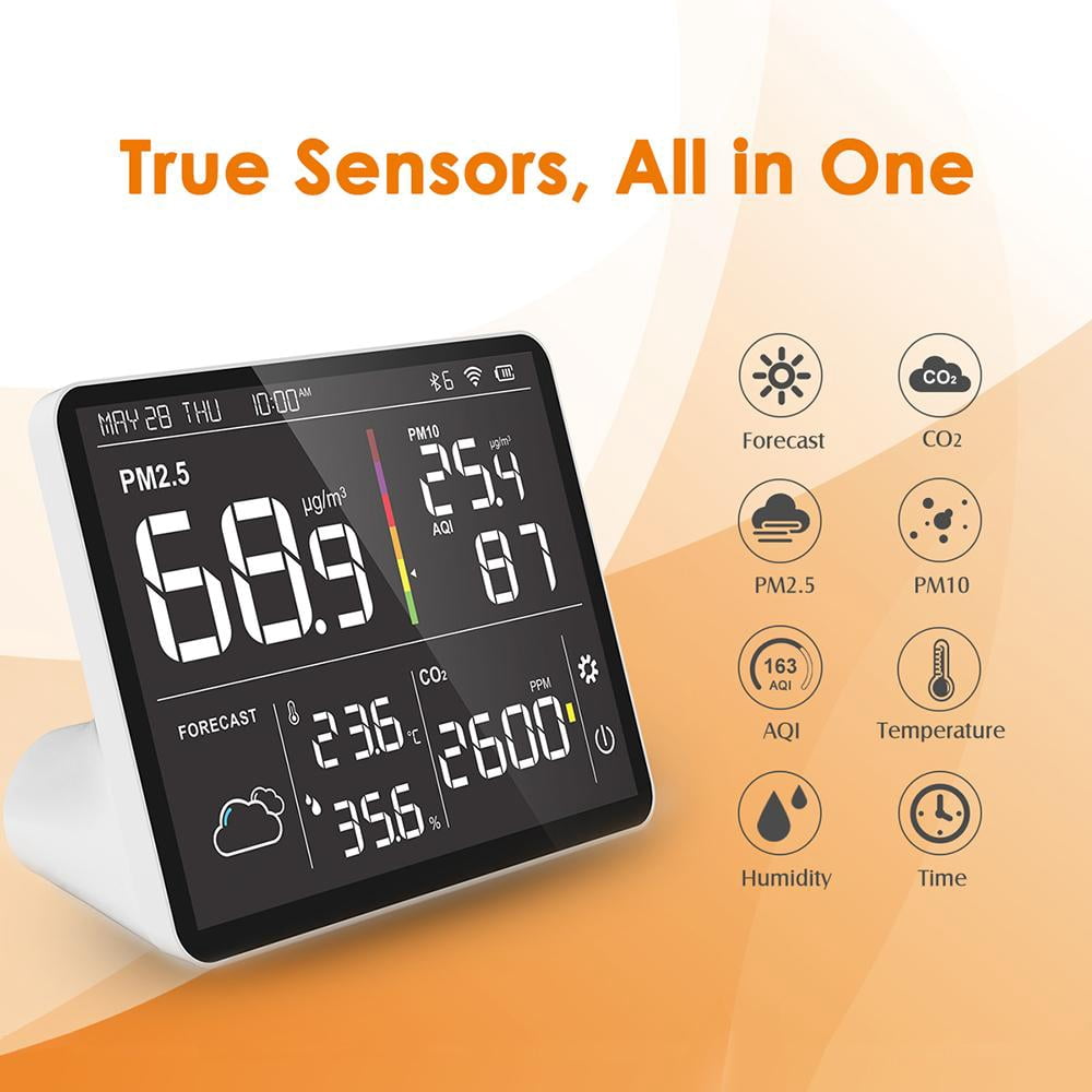 Temtop Air Station P100 Series Air Quality Monitor PM2.5 AQI CO2 Tester
