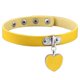 thumbnail image 1 of Collar corazón cerradura colgante llave Qarigey Punk gótico PU cuero amarillo, 1 of 6