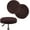 Brown, variant on AIGIA 1 Pack Bar Stool Covers Round Stool Covers With Elastic Bands Slipcover Washable Stool Cushion Covers