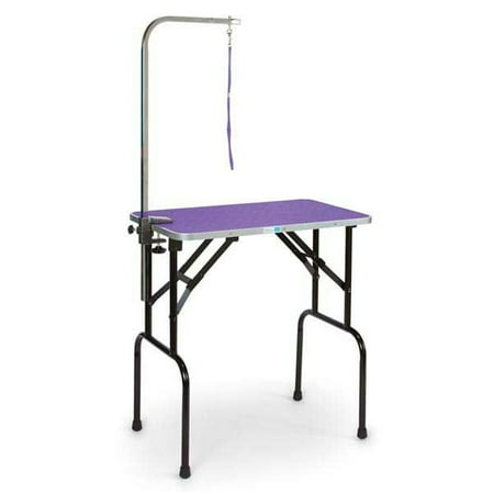 UPC: 0721343215806 | Pet Edge TP215 36 79 Foldable Pet Grooming Table w/ Adjustable Leash Arm  Purple