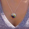 thumbnail image 2 of Rainbows Bridge Crystal Pendant Necklace Pet Loss Jewelry Cat Memorials Gifts, 2 of 7