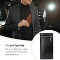 thumbnail image 4 of Cartera larga de lujo Sonducket para hombre, tarjetero clásico, monedero de bolsillo, cuero PU, cremallera, bolso Negro, 4 of 6