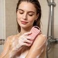 thumbnail image 6 of Silicone Shower Brush, Dual-Sided Body Scrubber with Hanging Loop, Soft Bristle Exfoliating & Massage Tool for Shower and Bathing, Pink, Ccwuwei, 6 of 6