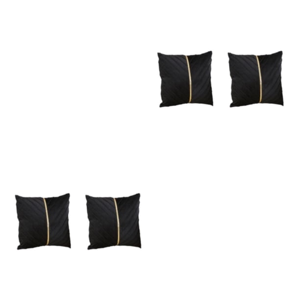 Funda de cojín de terciopelo Billuyoard 2 piezas negro