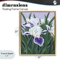 thumbnail image 4 of Stupell Industries Modern Purple & White Irises Gold Floating Frame Canvas Art, 17 x 21, by Sarah Waldron Kimball, 4 of 8