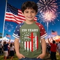thumbnail image 2 of Ymyiu 4th of July Clothes for Kids Kids Shirt for Girls Boys T-Shirt Hippie Style Casual Tee Youth Clothing 4T 5T(Green, 4-5 Years), 2 of 3