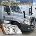 thumbnail image 3 of Headlights Assembly Fit For 2008-2016 Freightliner Cascadia, Chrome Housing And Amber Reflector Headlamps,Left and Right Pair Set, Including Halogen bulbs, 3 of 7
