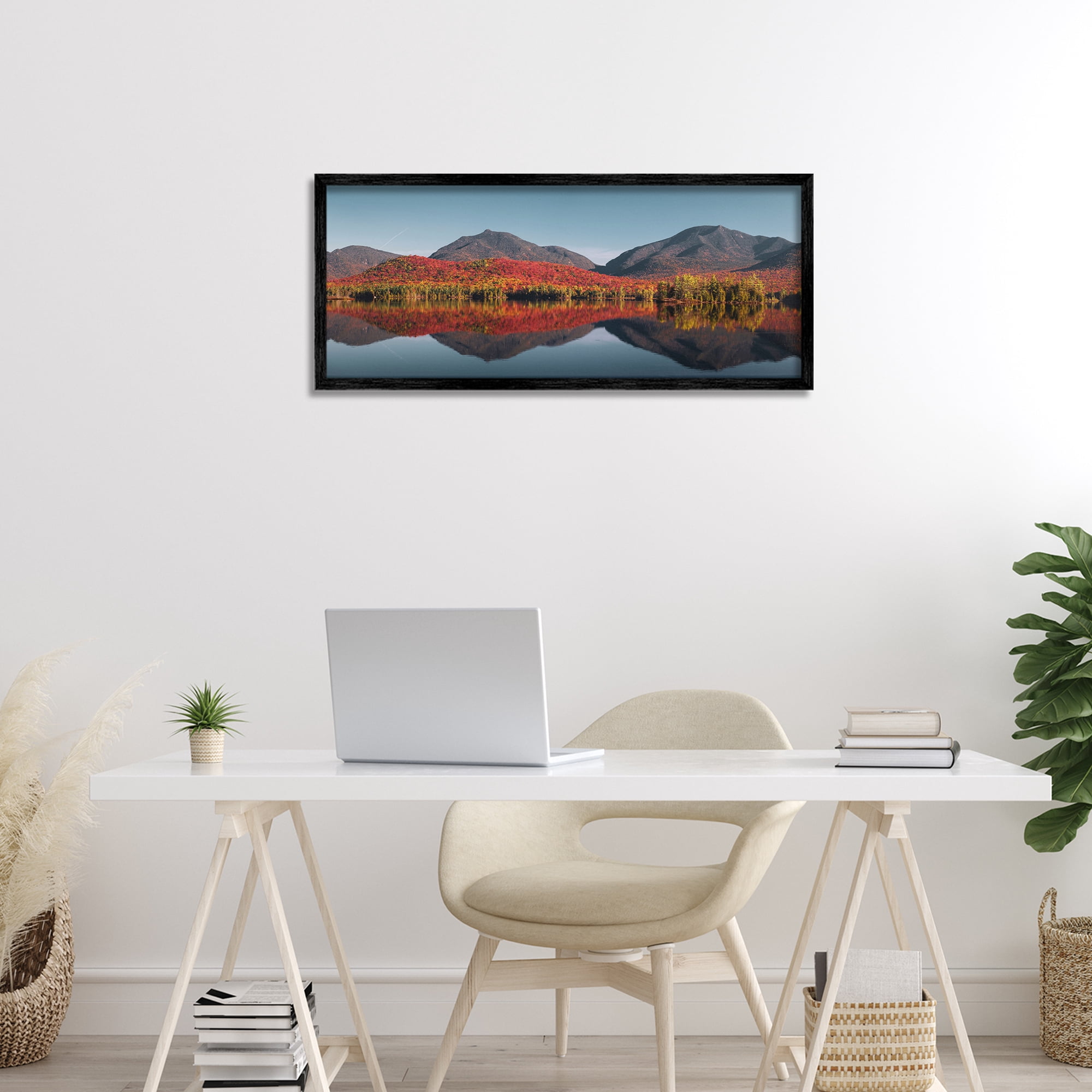 Stupell Industries Autumn Panorama Reflections Black Framed Giclee Art, design by Jonathan Zaharek