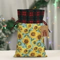 thumbnail image 5 of Rocae Farmhouse Sunflower Print Christmas Drawstring Linen Gift Bag with Drawstrings Treat Bag Goody Present Bags for Christmas Party Favor, 5 of 8