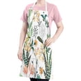 thumbnail image 5 of Pioneer Flower Floral Print Pattern Apron-Garden Aprons for Women with Pockets-Cotton Linen Waterproof Kitchen Cooking Gardening Aprons Adjustable for Kitchen,Cooking,BBQ and Salon 33x27 Inch, 5 of 7