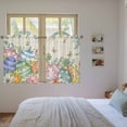 thumbnail image 3 of Easter Eggs Kitchen Curtains 45 Inch Length, Farmhouse Spring Botanicals Plants Butterfly Tiers Curtains for Bathroom Bedroom Cafe, Light Filtering Small Window Treatment Drapes 2 Panels 42"Wx45"L, 3 of 8