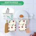 thumbnail image 4 of Yayeee Pot Holders Kitchen Heat Resistant with Pocket 7"x9.8" Cotton Oven Cooking Hot Pads, Beige Cherry, 4 of 7