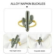 thumbnail image 4 of 4 Pcs Pineapple Napkin Buttons Holder Cactus Buckles Alloy Hawaiian Decor Creative Holders Tabletop Decorations, 4 of 6