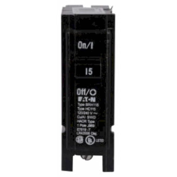 BRH115 - Eaton Plug-In 240V 15A 1 pole circuit breaker 22kA@240V