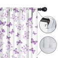 thumbnail image 4 of Blackout Kids Curtains,Butterfly and Floral Purple Pattern Children's Insulated Curtains Set Of 2,Bedroom Essentials,Toddler Room Decor 52"x63", 4 of 5
