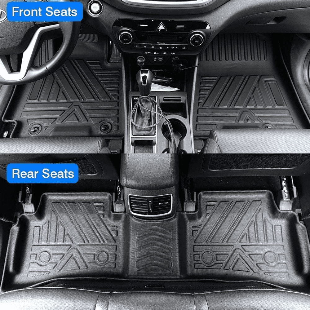 Car Floor Mats for 2016-2019 Chevy Cruze (No Fit 2016 Cruze Limited) - Custom Fit TPE Rubber Non-Slip Automotive Floor Liners, Easy to Clean All-Weather Car Mats