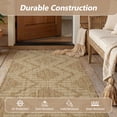 thumbnail image 4 of SIXHOME Outdoor Rugs 2'x8' Runner, Bohemian Geometry Patio Rug, Indoor Outdoor Polypropylene Weave Textured Carpet, Water-Resistant, Quick-Dry Rug for Porch, Balcony, RV, Garden, Neutral Brown, 4 of 8